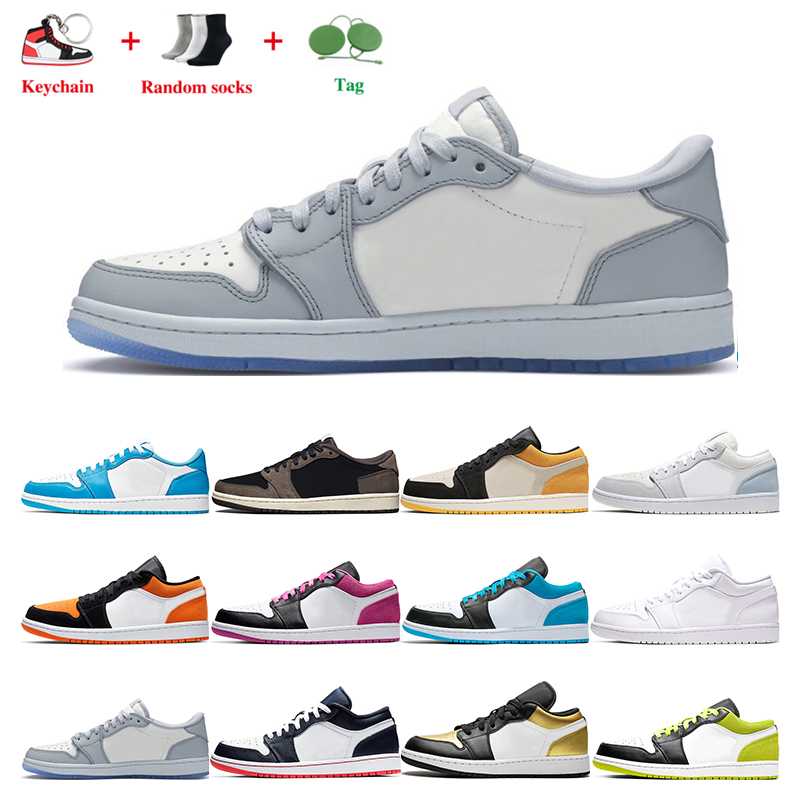 

low 1 1s basketball shoes women men for UNC shadow university blue wolf grey bred toe travis fragment design retro black white jumpman sneakers trainer trainers shoe, 19 military themed