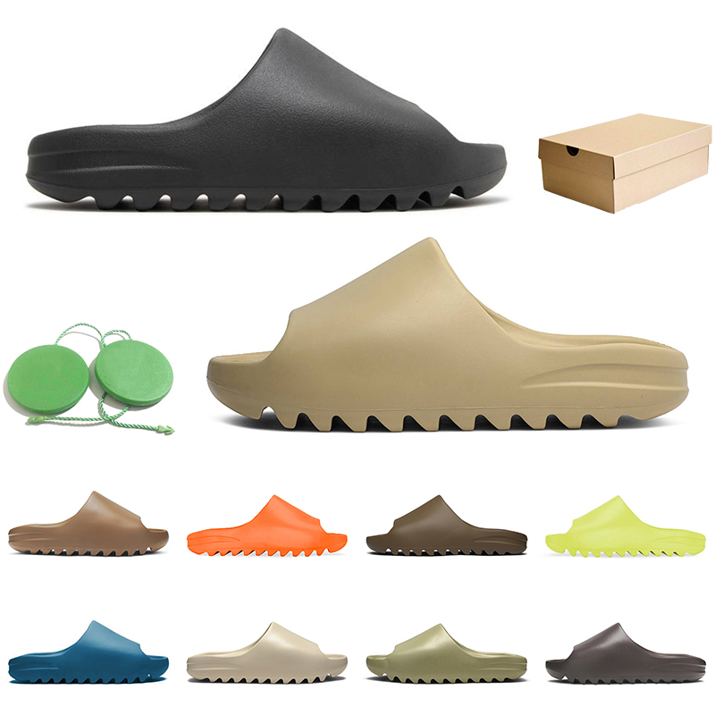 

og box men women slide slipper sand orange bone mens slides black core white beach fashion slippers