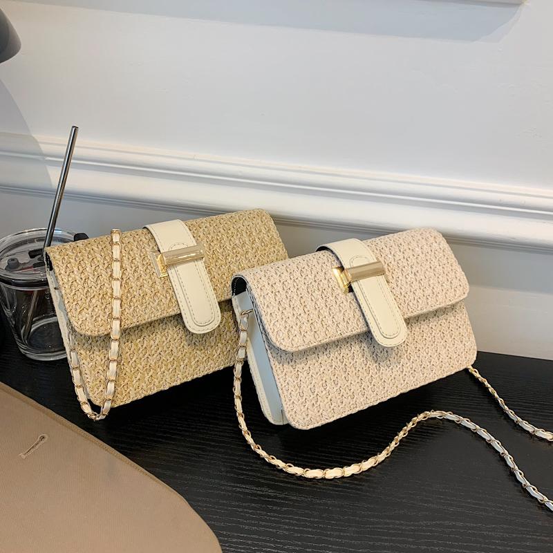 

Evening Bags Fashion Small Crossbody For Women Summer Straw Purses And Handbags Female Woven Shoulder Messenger Bag Ladies 2022 TendeciaEven, Khaki