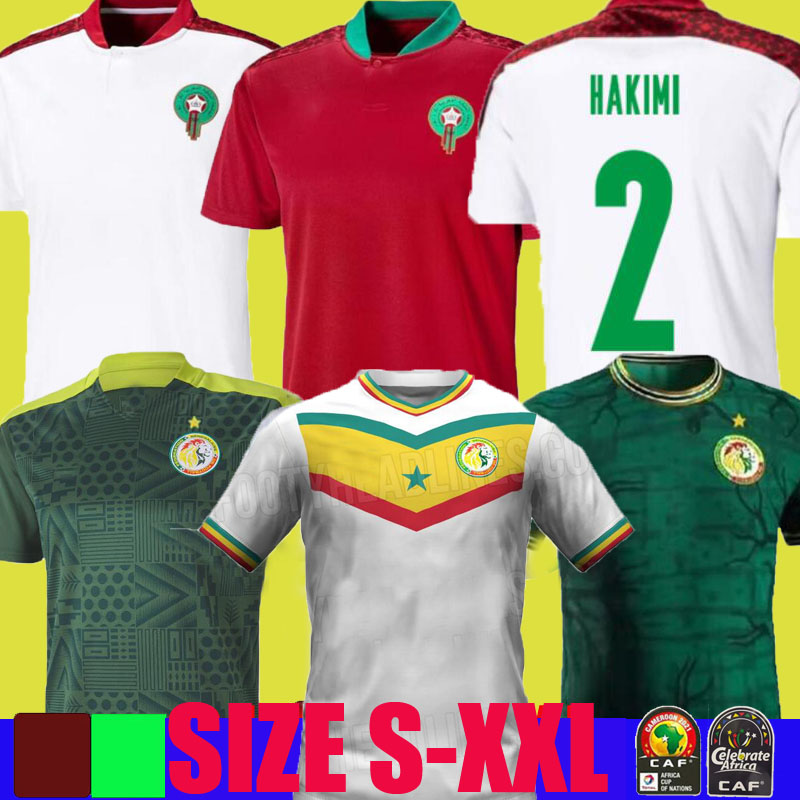 

2021 Morocco soccer jerseys Senegal MANE Hakimi SAISS 20 21 special Algeria maillot de foot MAHREZ Ziyech national team KOUYATE SARR football uniforms shirts 2022, Senegal green