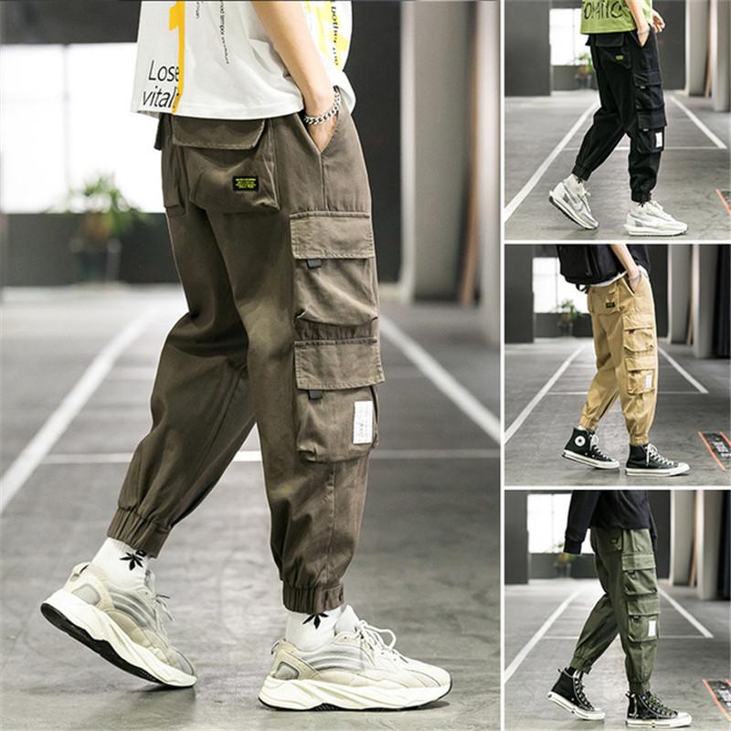

Men's Pants Ankle-length Men Military Tactical Joggers Camouflage Cargo Multi-Pocket Fashions Black Army TrousersMen's, Khaki