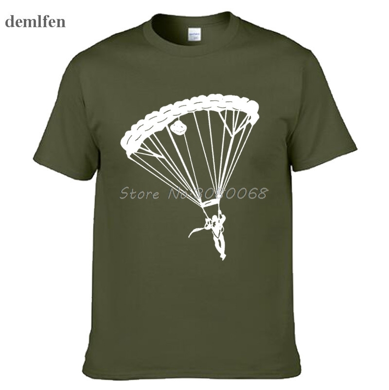 

Kaus Lengan Pendek Pria Musim Panas Kaus Katun Kasual Motif Atasan Kaus Lucu Parasut Sky Divers Baru 220613, Gray