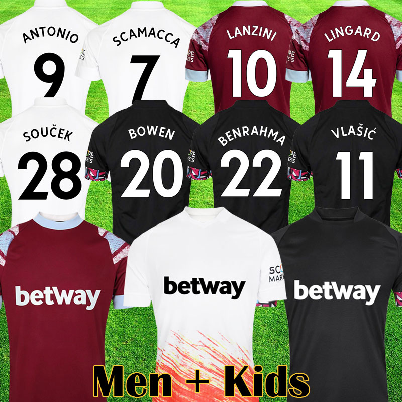 

22 23 WHU soccer jerseys 2022 2023 SCAMACCA WEST RICE kits LANZINI ANTONIO Hams NOBLE VLASIC UNITED BOWEN football shirts BENRAHMA MEN Kit Kids Equipment, Kids home