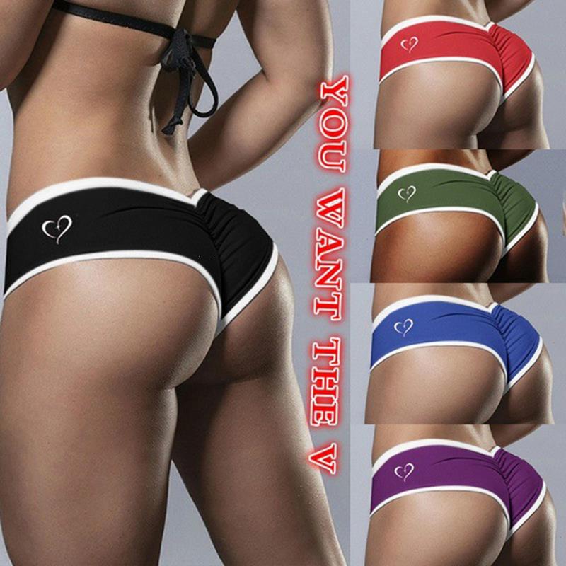 

Womens Knickers Colorful Panties Heart Printing Hip Lifting Shorts Boxers Milk Silk Sports Boxer Sexy Fitness Briefs, Purple