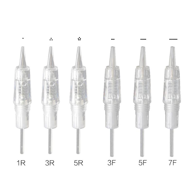 

Tattoo Needles 0.3mm 10PCS/Bag Twist In Sterile Individual Packaging 1RL 5F 7F Cartridge Membrane For PMU MachineTattoo TattooTattoo