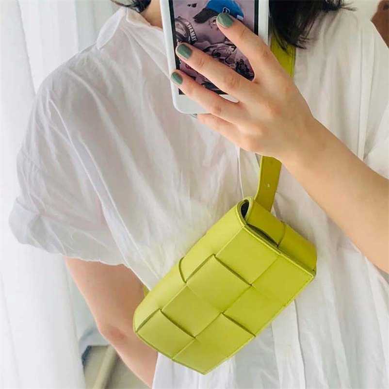 

Bottegas Women's Venet Bags small square bag same pillow Waist Mini Leather cowhide one shoulder Crossbody Bag European and American fashion, Army green