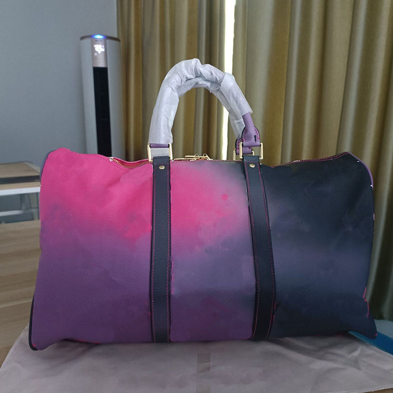 

HH M59943 Keepall Bandouliere 45 Spring in the City Duffel Bags Colorful Summer 2022 Large Capacity Monograms canvas Flower Sunrise Pastel Summer, Add shipping fee