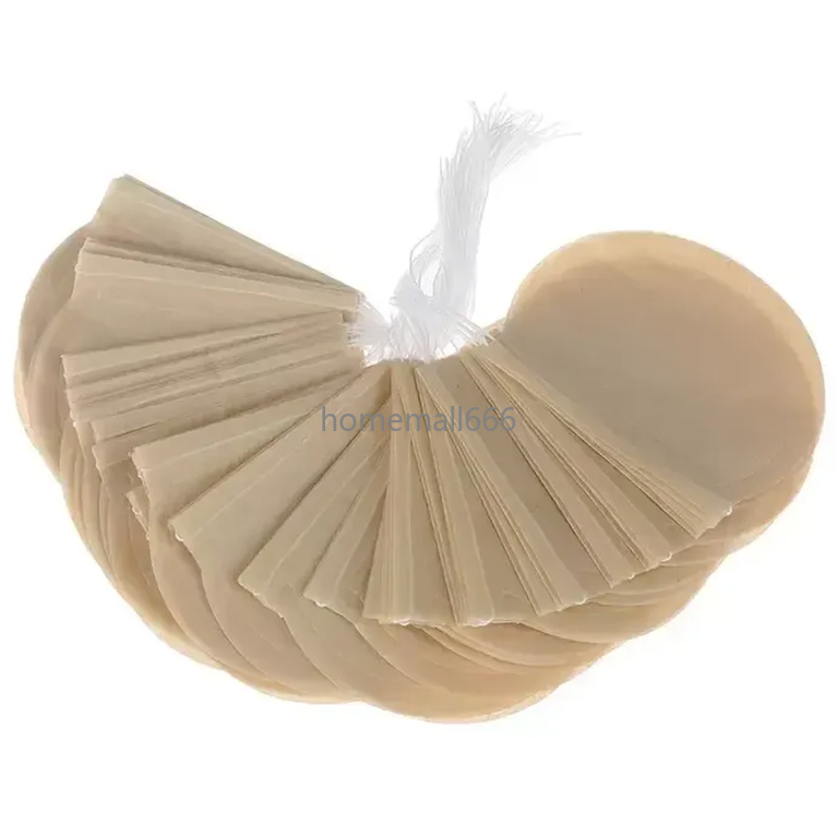 

6cm 7.5cm 8cm 100 Pcs/Lot Tea Filter Bags Coffee Tool with Drawstring Natural Unbleached Paper Round Infuser for Loose Sachets AA