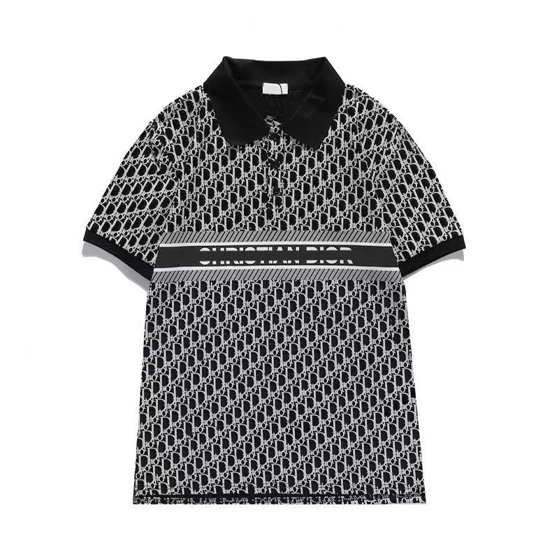 

2022 designer stripe polo shirt t shirts snake polos bee floral mens High street fashion horse polo luxury T-shirt#85