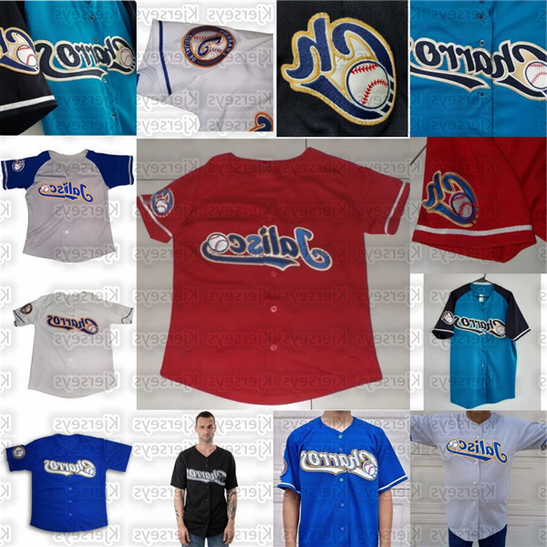 

Charros De Jalisco Baseball Jersey Men's youth women Black Blue white 100% Stitched Blank JerseyS