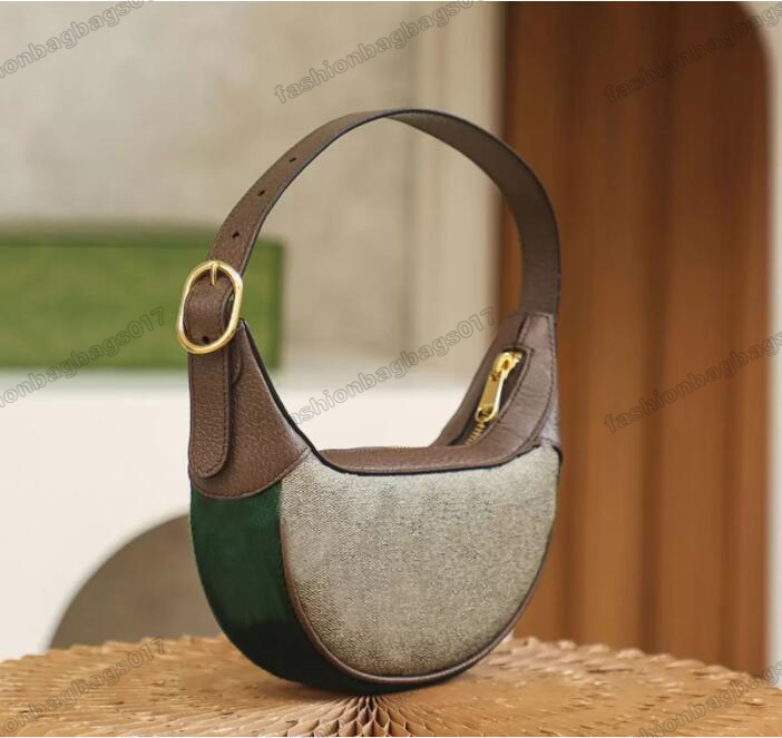 

Green Brown Ophidia Mini Hobo HandBag Womens Half-Moon Designer Bags Purse Wallet Color Matching Letter Shouder Bags