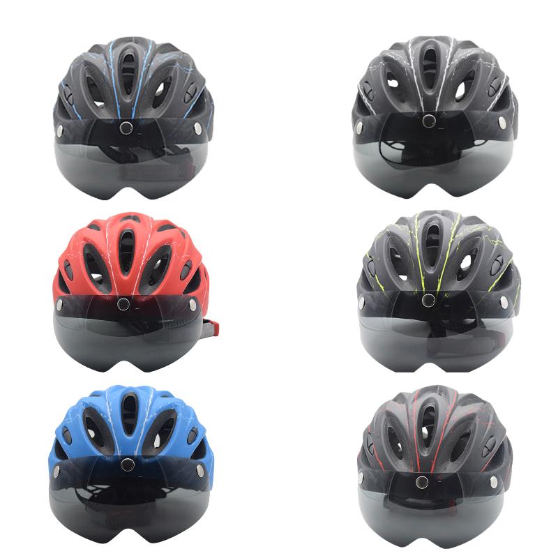 

Motorcycle Helmets Bike With Magnetic Goggles Adult Detachable Adjustable Size Safety Bicycle HelmetsMotorcycle