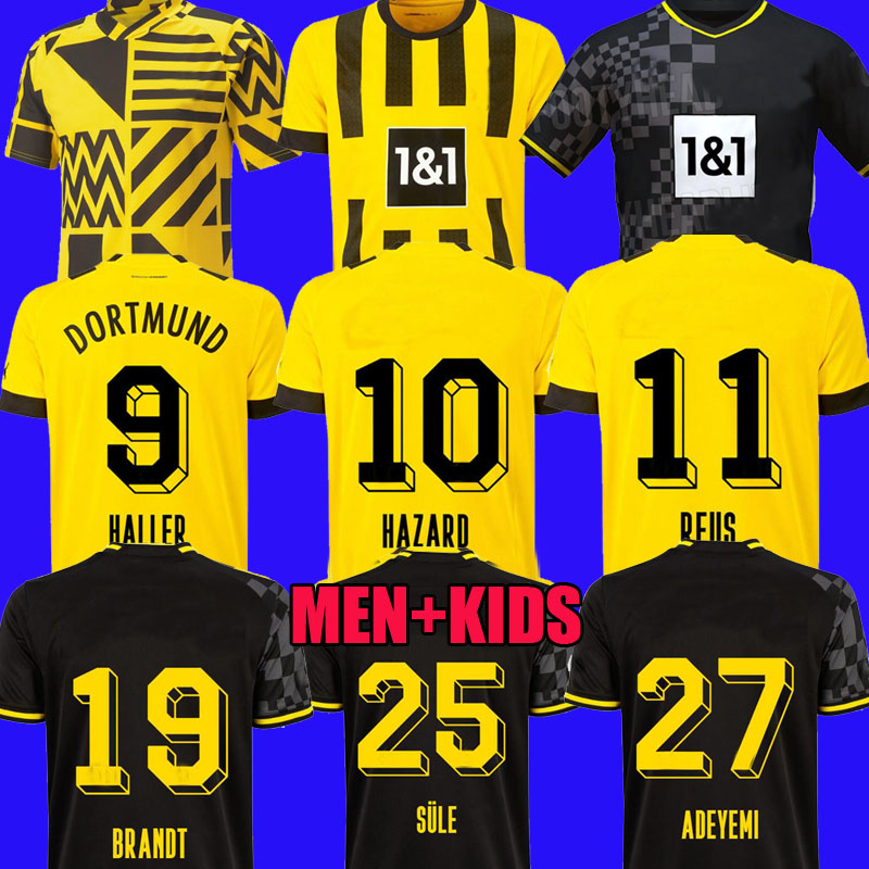 

9 HALLER soccer jersey 22 23 football shirts REUS DORTMUND NEONGELB BELLINGHAM HUMMELS BRANDT REYNA men kids kit 110th Sule Adeyemi 2022 2023 fans player home away, Adult 22/23 home