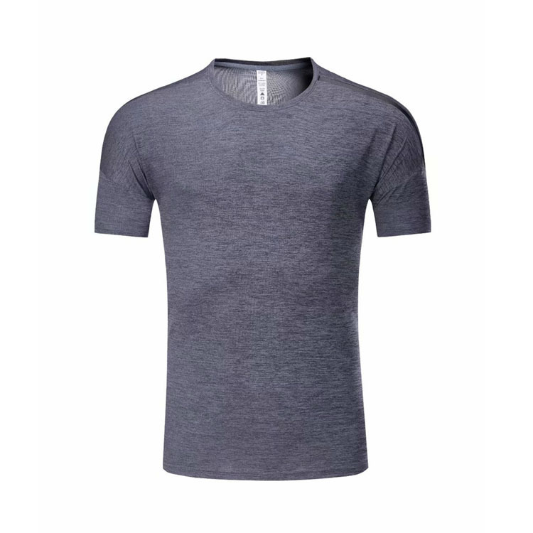 

Fitness clothes men' tights running sportswear short-sleeved t-shirt coach clothes quick-drying clothess elastic breathable top, Brown