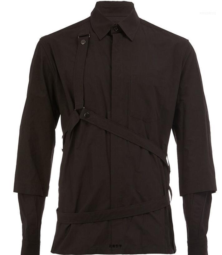 

Men' Casual Shirts -6XL / Spring Fashion Personalized Custom Strap Cotton Shirt1, Black