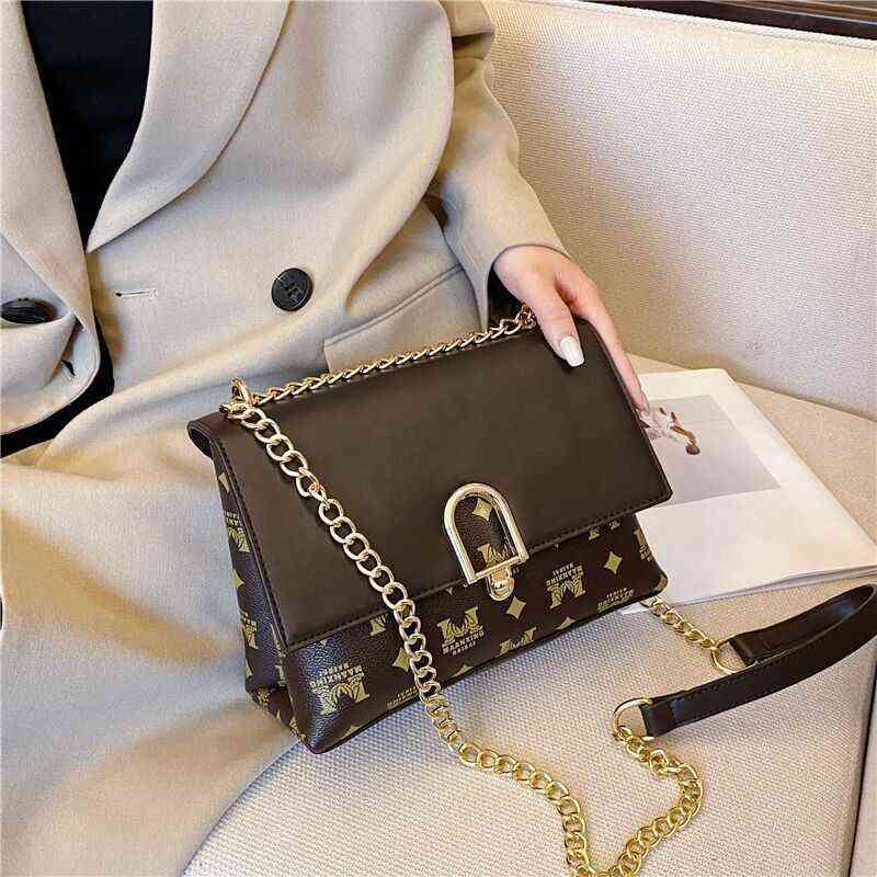 

Factory Online Export Designer Bags Tote High Sense 2022 New Style Messenger Large Capacity Fashionable Women's Simple Texture Chain Small Square, Sky blue