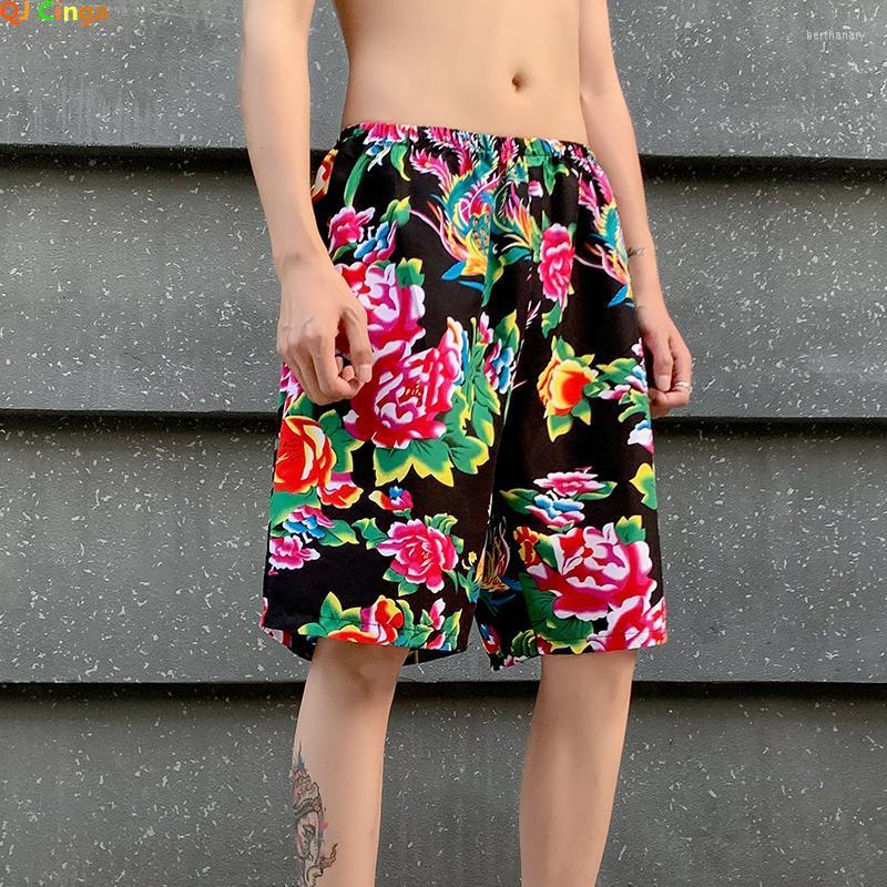 

Men's Shorts Summer Printed Men's Lace-up Fashion Casual Black Red Green Men Half Length Pants Loose ComfortableMen's Bert22