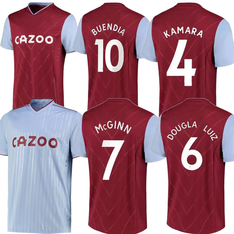 

22 23 Aston Soccer Jerseys villa BUENDIA TRAORE BARKLEY 2022 2023 WATKINS WESLEY EL GHAZI M.TREZEGUET McGINN INGS DAVIS Football men and kids kits, Adult shirt