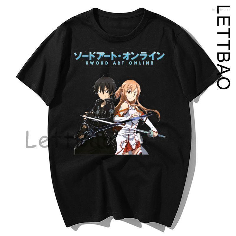

Men's T-Shirts Sword Art Online Anime T-Shirt 2022 Great SAO Tee Shirt For Man Summer Nice O-neck Top Fun Fashion Short Sleeve Men PrintedMe, Black-blank