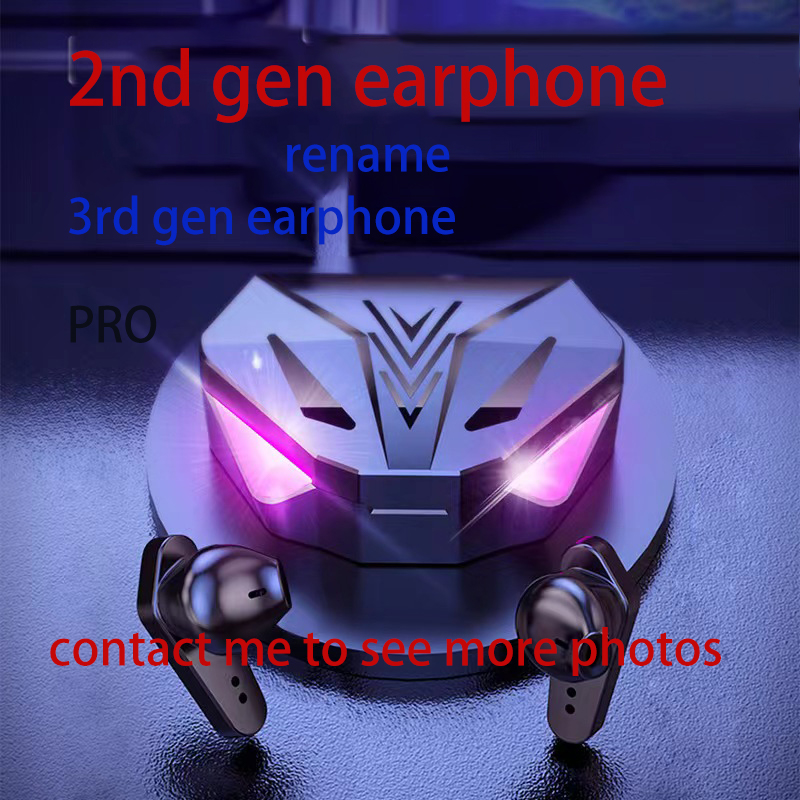 

Wirless Earphone earphones Chip Transparency Metal Rename GPS Wireless Charging Bluetooth Headphones Generation In-Ear Detection For Cell Phone, White