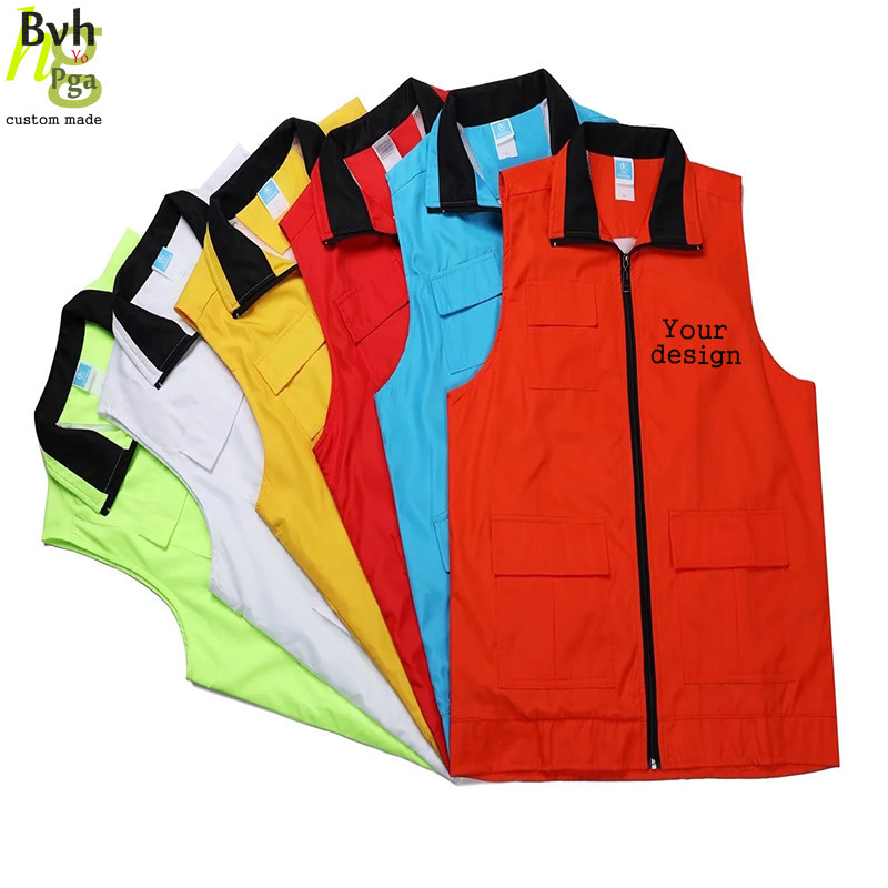 

Rompi Desain Kustom Kustom Pria dan Wanita Kasual Multisaku Rompi Kerja Iklan Rompi Jaket Atas 220613, White