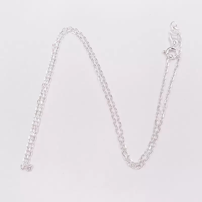 

Authentic 925 Sterling Silver necklace Silver Chain Choker Necklaces For Women Men Fits European bear Jewelry Style Gift 011905612