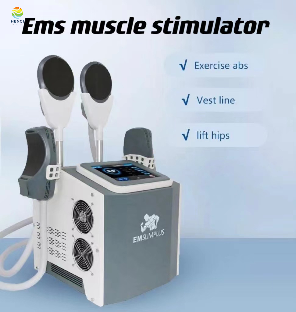 2022 Newest Portable RF Muscle build Slimming Machine 4 handle EMS Muscle Electromagnetic Stimulator Slimming Equipment