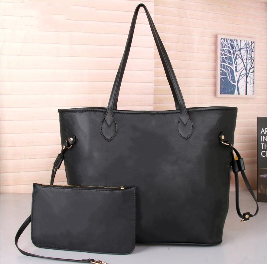 

Women Shoulder Bags Boston bag handbag Neverbagfull 2pcs set composite package Totes Embossing Handbags Clutch purse Leather Hobo bag wallet Sac à main France M40156, Additional shipping fee