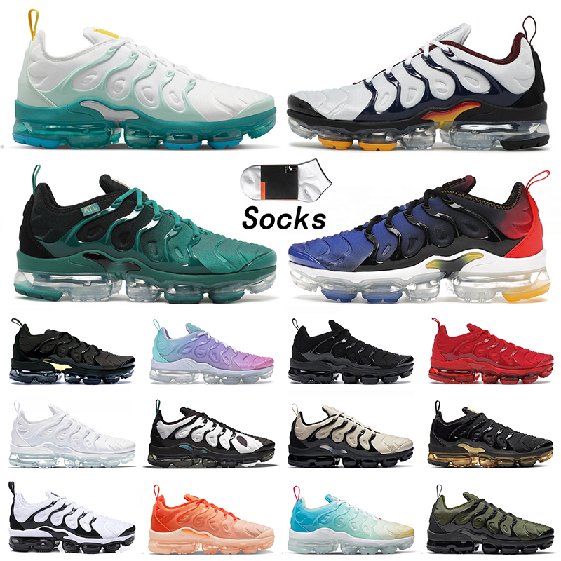 

2022 Top Quality Running Shoes TN Plus Tuned Sneakers Since 1972 Platinum Midnight Navy Atlanta Pastel Triple Black Light Bone Griffey Mens Women Trainers Size US 13, C51 36-40 pink purple gradient