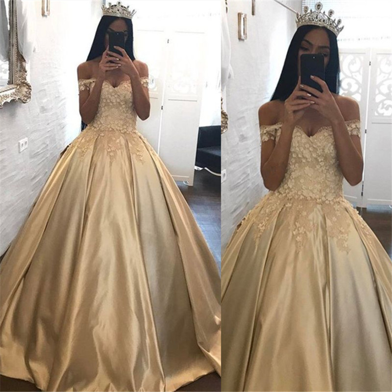 

Champagne Gold Ball Gown Quinceanera Dresses Elegant Off The Shoulder Appliques Ruched Puffy Train Long Party Evening Prom Gowns Sweet 15 Vestido de anos BA7982, Burgundy