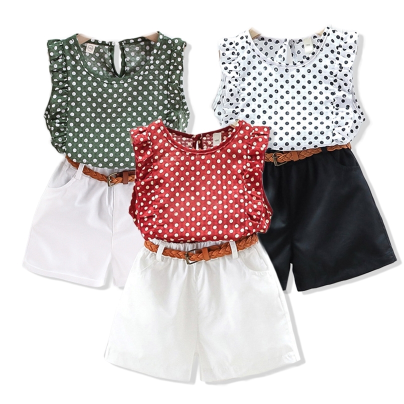 

R&Z Toddler Kids Baby White Blouse Floral Skirts Summer Short Sleeve 2PCS Infant Girl Clothes 27 Years 220617, 88012 blue