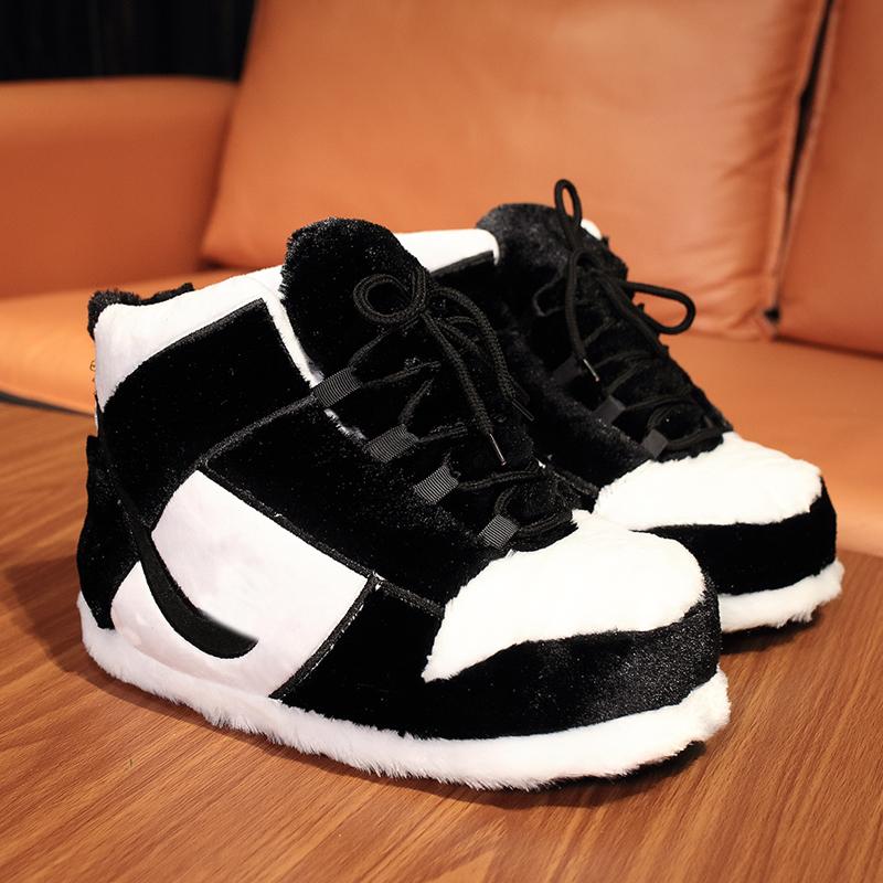

Slippers Winter Warm Women Cute Home Unisex  Sneakers Men House Floor Cotton Shoes Woman EU 35-42 Plush Sliders, A4