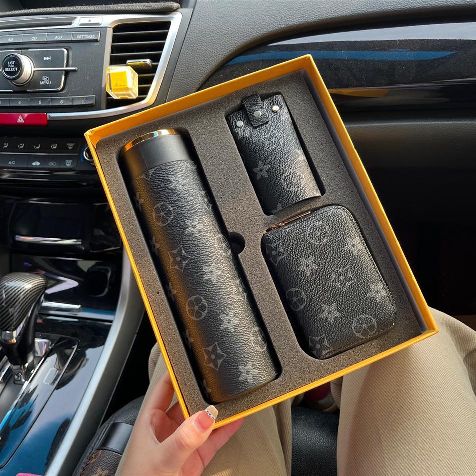 

New LED Smart Water Bottles Mug Temperature Display Cover Drinkware Fashion Luxury Designer Stainless Steel Coffee Tea Cup Thermos268m, Customize