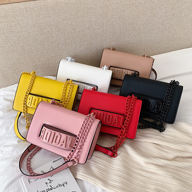 Designer bags Small Bag Women 2022 New Korean Fashion Letter Hand Square Texture Chain Single Shoulder Messenger Women's