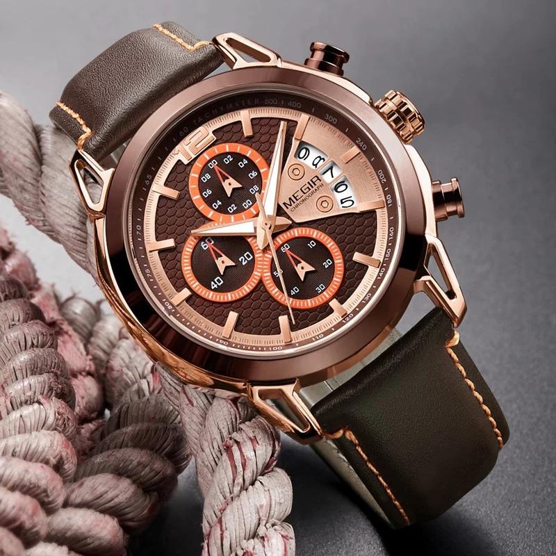 

Wristwatches Casual Sport Waterproof Mens Watches Top Military Quartz Watch Man Date Clock Fashion Chronograph WristwatchWristwatches Wristw, Rose gold
