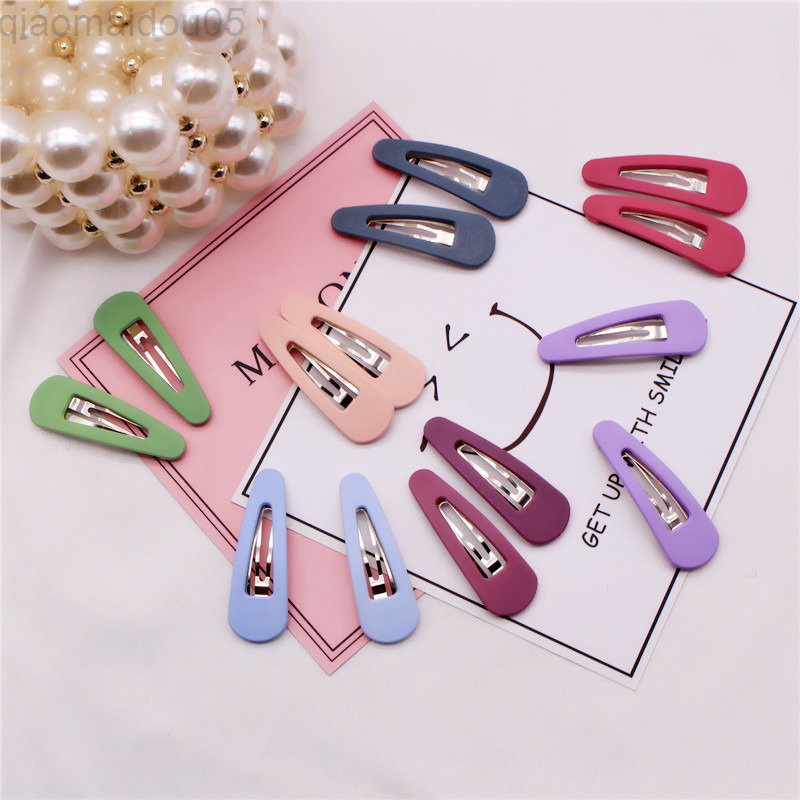 

10 pcs/party Children Bb Clip Simple And Cute Color Hairpin European And American New Matte Color Headdress L220729, B8-size fits all