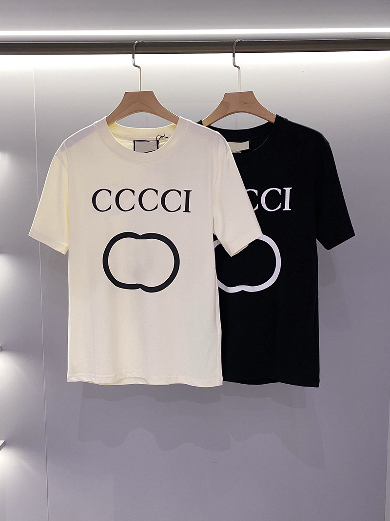 

2022 Mens T Shirt Round Neck Print Italian Brand Clothing Fashion Casual Short Sleeve Summer Tops, White
