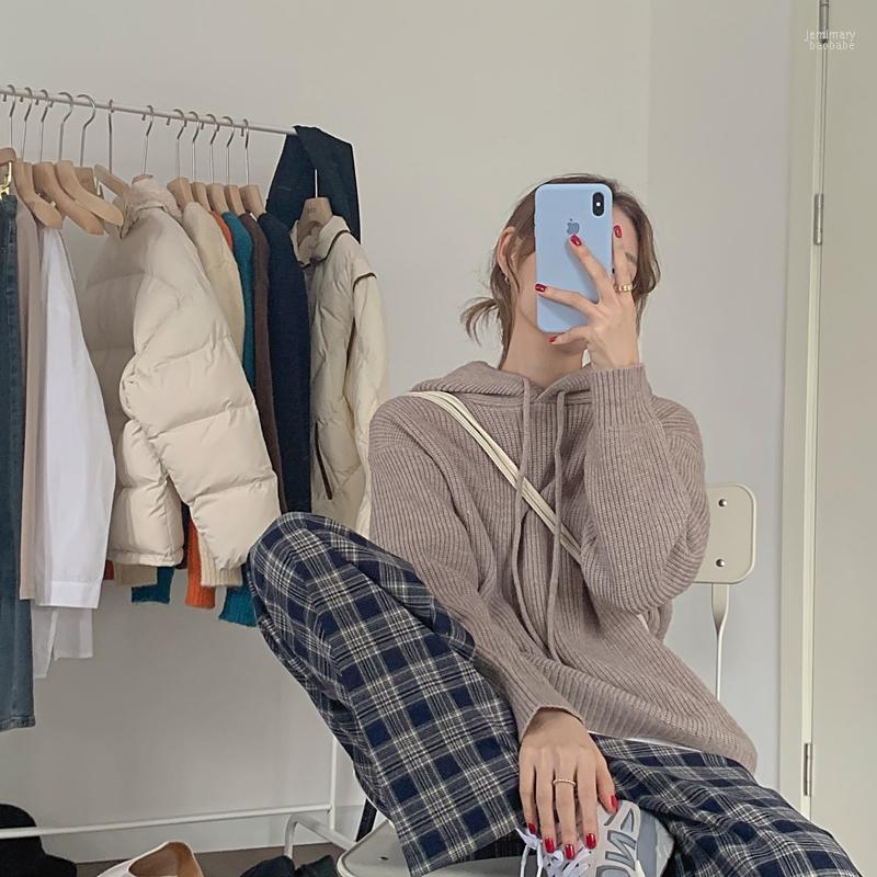 

Women's Sweaters Women Sweater Pullover Female Knitting Overszie Long Sleeve Girls Loose Elegant Knitted Thick Outerwear Plus Size Jemi22, Gray