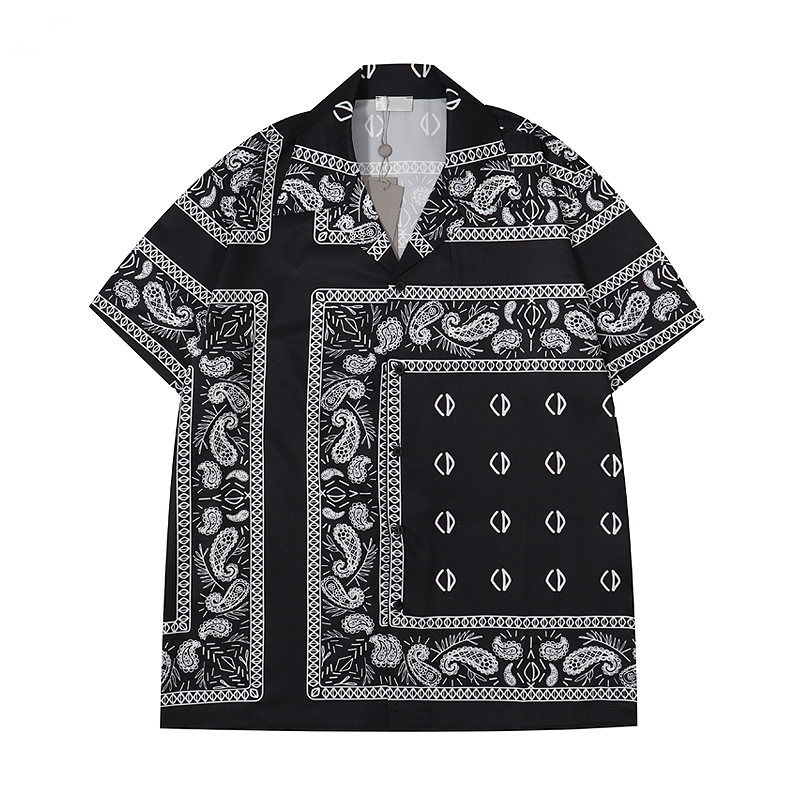 

Luxury Designer Shirts Mens Fashion Geometric print bowling shirt Hawaii Floral Casual Shirts Men Slim Fit Short Sleeve Dress tShirt Variety, As the picture shows