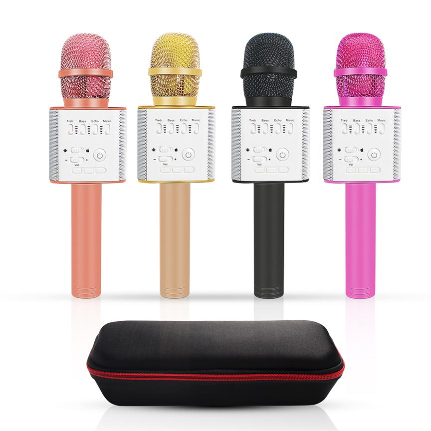 

Q9 Bluetooth Microphone Wireless Mobile Phone Microphone Sing & Record Portable Mic Ws858 Upgrade Karaoke Microphone Home Ktv244Q