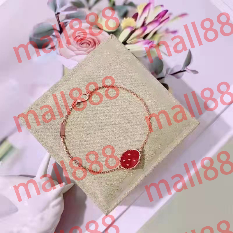 

fashion Ladybug Link Chain bracelets for women men jewelry luxury temperament non fading Charm Bracelet Bangle Stud Earrings Valentine's Gift high quality