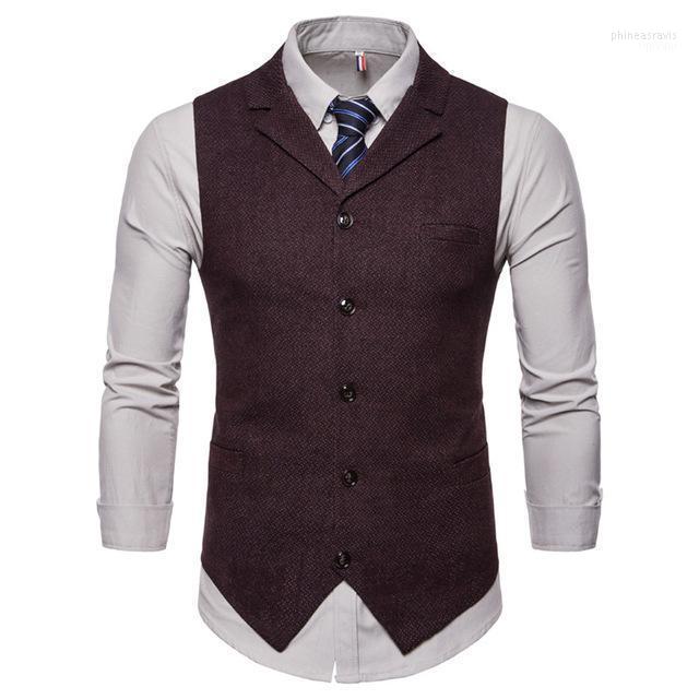 

Men's Vests 2022 Wedding Dress High-quality Goods Cotton Fashion Design Suit Vest Grey Black High-end Business Casual Phin22, Same as picture