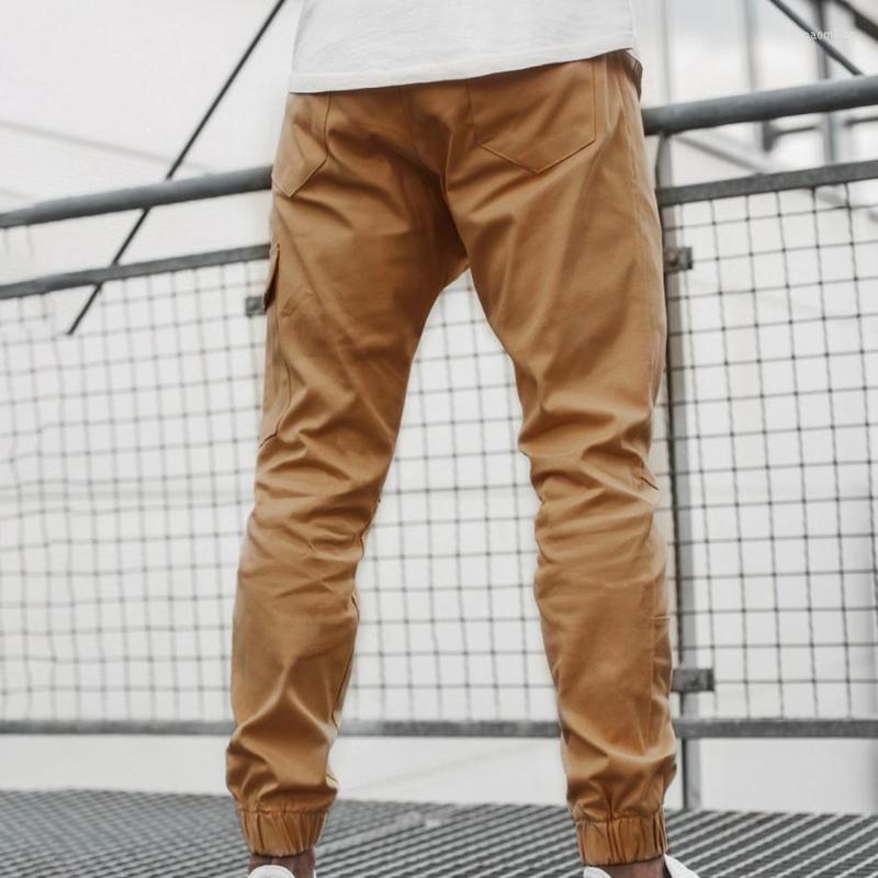

Men' Pants Spring Trousers Solid Color Trendy Energetic Deep Crotch TrousersMen' Naom22, Beige