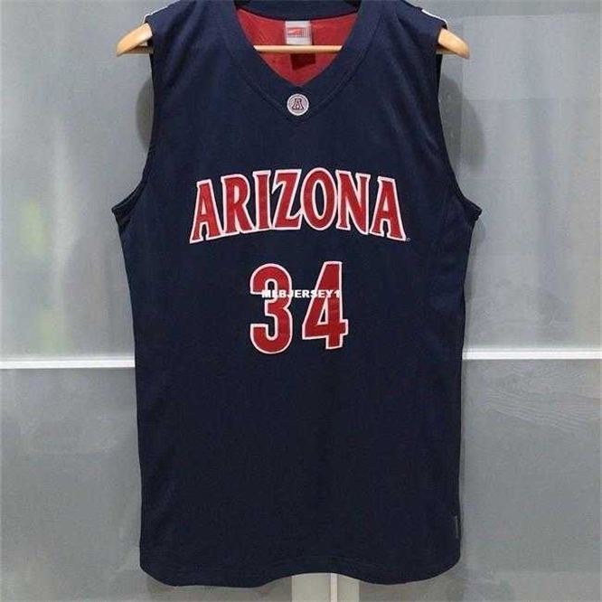 

Xflsp Cheap wholesale ARIZONA WILDCATS #34 MENS BASKETBALL GAME JERSEY NAVY T-shirt vest Stitched Basketball jerseys Ncaa, Blue