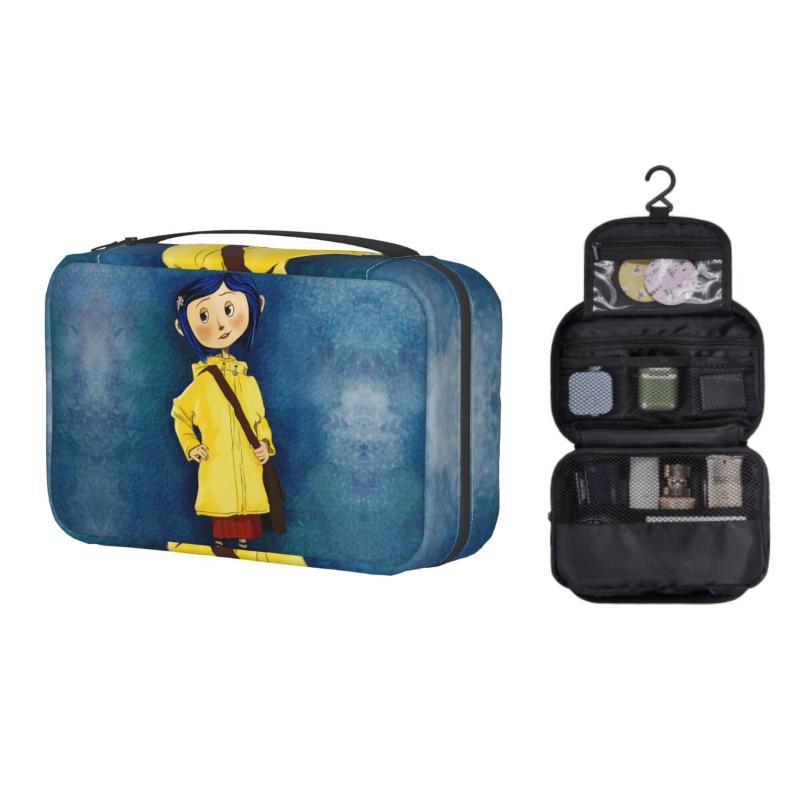 

Cosmetic Bags & Cases Hanging Travel Coraline Other Mother Spooky Movie Toiletry Bag Portable Makeup Organizer Beauty Storage Dopp Kit CaseC