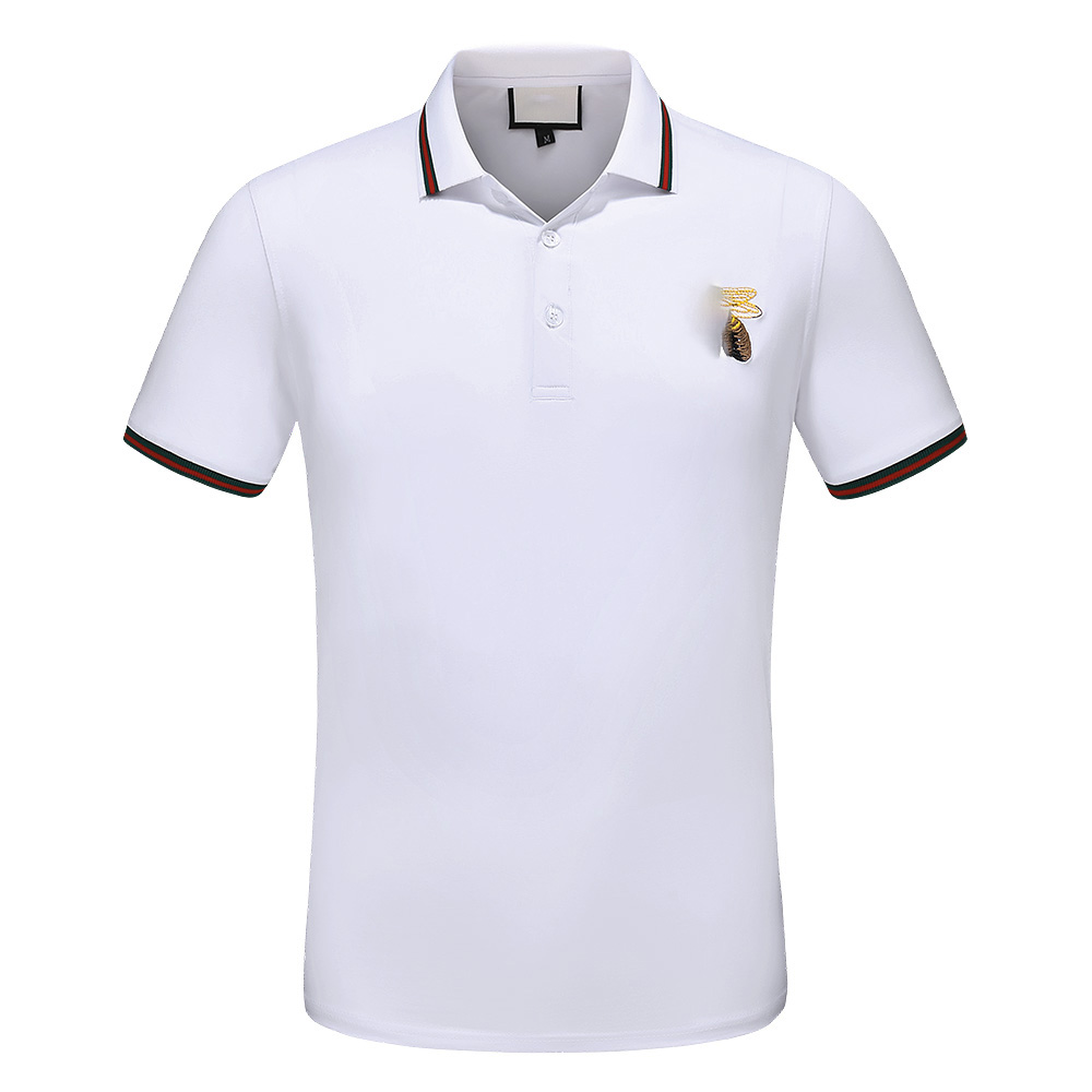 

Italy Mens Designer Polo Shirts Man High Street Embroidery Garter Snakes Little Bee Printing Brands Top Quality Cottom Clothing Tees