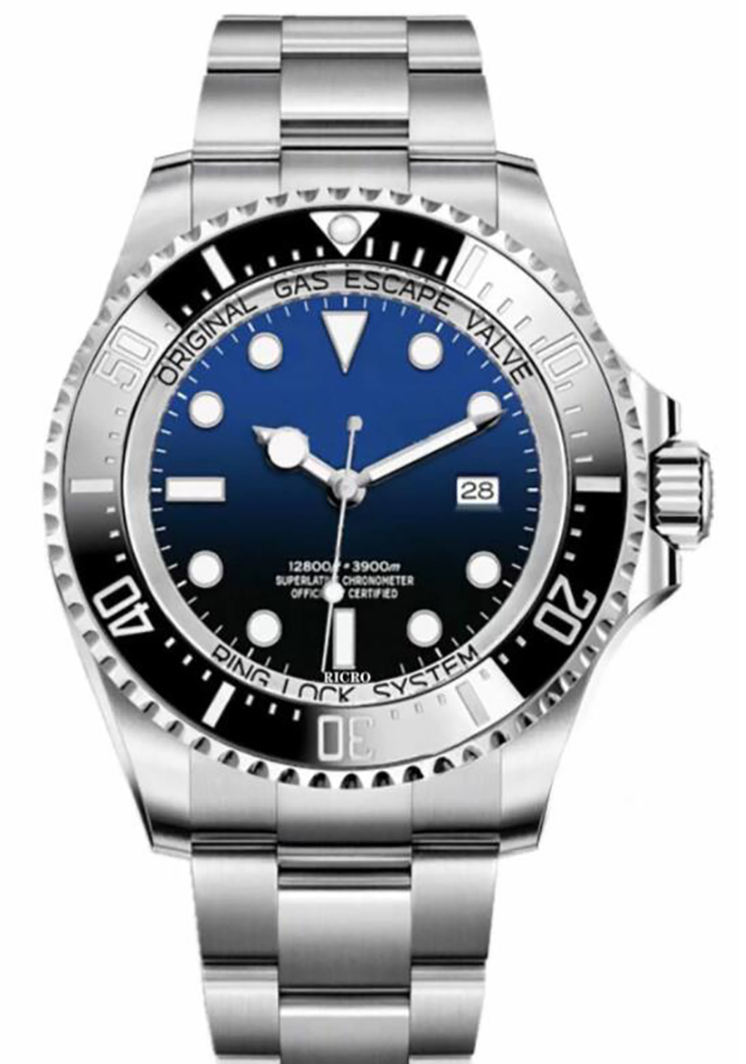 

Watch master Deep Ceramic Bezel Cystal Stainless Steel With Glide Lock Clasp Automatic Mechanical mens Watches, Water proof