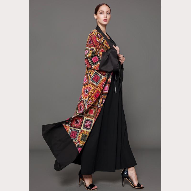 

Ethnic Clothing Plus Size 5XL Abaya Dubai Printed Plaid Hijab Muslim Dress Qatar UAE Abayas Women Jilbab Robe Musulmane Turkish Islamic