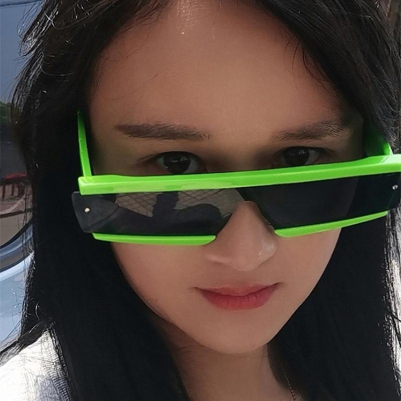 

Sunglasses Rimless Square Women Punk Vintage Brand Green Black Shades Sun Glasses Men Trend Female Eyewear Designer OculosSunglasses