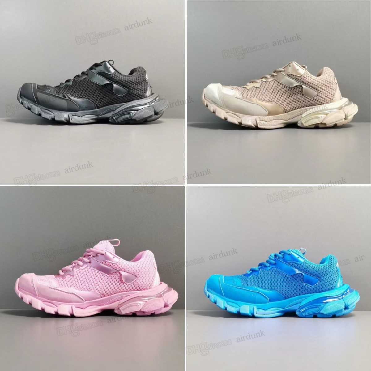 

NEW Track 3 Sneaker for Men Women Shoes Black Blue Dark Beige Pink Tess.s. Gomma Trainer Mesh and Nylon Printed Platform trainers Luxury brand Designer shoe, I need look other product